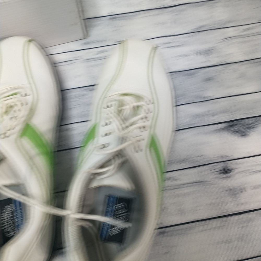 Callaway Women's Sport Thin Saddle Leather Golf Shoes 8.5 White Green . - Picture 6 of 9